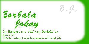 borbala jokay business card